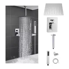 GENERICO - Mezclador Desviador-ducha 30cm-tubo Techo-teleducha Completo