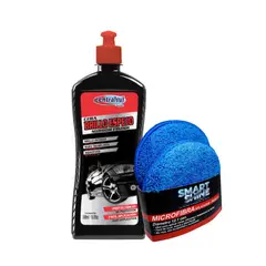 CENTRALSUL - Kit Cera Efecto Brillo Espejo 500Ml + Aplicador En Microfibra X 2Unds Smart Shine