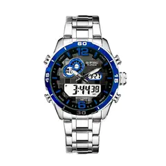 GFORCE - Reloj G-force Original Al162 Digital Acero Hombre Plateado Estuche