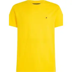 TOMMY HILFIGER - Camiseta De Corte Slim Fit En Algodón Hombre Amarillo