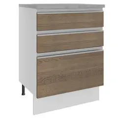 MADESA - Mueble de Cocina Bajo Glamy 60 cm 3 Cajones