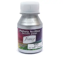FRANCO ARTE - Pintura Acrílica Al Frío Plateada X 60 Ml