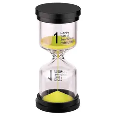DAYOSHOP - Reloj De Arena 1 Minuto Temporizador Base Negra Decoraciòn
