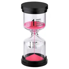 DAYOSHOP - Reloj De Arena 1 Minuto Temporizador Base Negra Decoraciòn