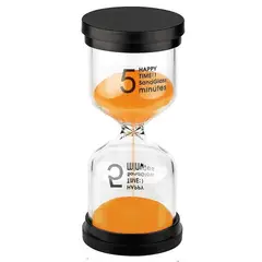 DAYOSHOP - Reloj De Arena 5 Minuto Temporizador Base Negra Decoraciòn