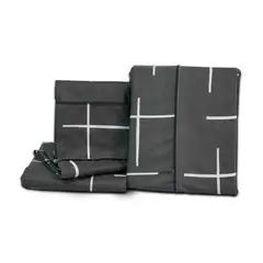 REALTEX - Juego de Sábanas Real Tex Línea Confort Cuadros Gris