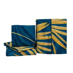 REALTEX - Juego de Sábanas Real Tex Linea Confort Hojas Doradas