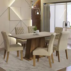 MADESA - Juego de Comedor Britney con 6 Sillas