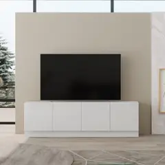 BERTOLINI - Mueble para TV 70" Mind en MDP 4 puertas Blanco-