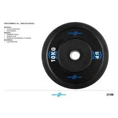 SPORT FITNESS - DISCO OLIMPICO 10KG EN CAUCHO NEGRO-SPORT FITNESS UNIDAD