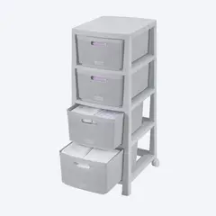 RIMAX - Cajonero Fique 4 Gavetas Gris Hielo