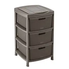 RIMAX - Gavetero Fique con 3 Gavetas Mocca