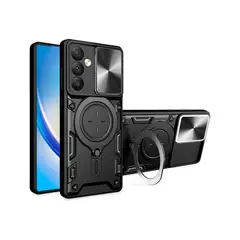 GENERICO - Funda Proteccion Camara Con Soporte Compatible con Samsung A24 Negro