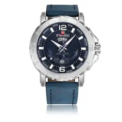 NAVIFORCE - Reloj Original Nf 9122 Cuero Ancla + Estuche