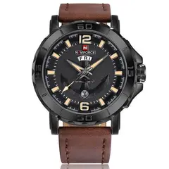 NAVIFORCE - Reloj Original Nf 9122 Cuero Ancla + Estuche
