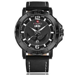 NAVIFORCE - Reloj Original Nf 9122 Cuero Ancla + Estuche