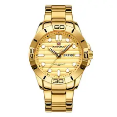 NAVIFORCE - Reloj Original Nf 9198 Acero Inoxidable + Estuche