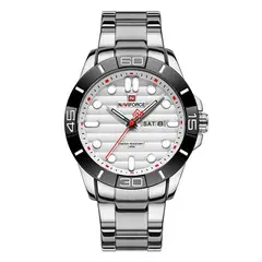 NAVIFORCE - Reloj Original Nf 9198 Acero Inoxidable + Estuche