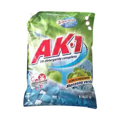 AZUL K - Detergente en Polvo AK-1 Manzana 3.000 Gramos