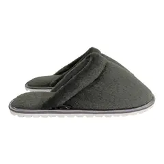 EMAAR HOMEWEAR - Pantuflas babuchas dama borde sateen gris oscuro.