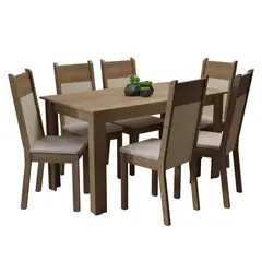 MADESA - Juego de Comedor Medelin con 6 Sillas