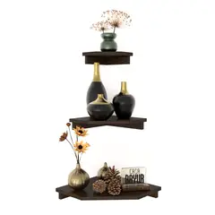 GENERICO - Super Promo - Set 3 Repisa Flotante Esquinero E-16 - Decoración Hogar