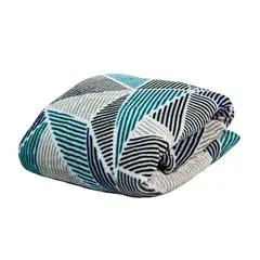 REALTEX - Cobija Flannel Estampada Real Tex Triangulo De Colores