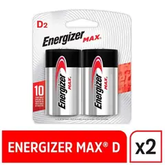 ENERGIZER - Pila Bateria Alcalina Max D2 Tipo D2 E95BP E0622500