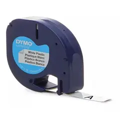 DYMO - Cinta Rotuladora Letratag Plástica Blanca