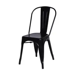 ZER - SILLA RESTAURANTE COMEDOR METALICA NEGRA TOLIX
