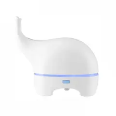 TECNOHOGAR JS - Difusor De Aromas Diseño Elefante 7 Luces 120ml Power Bank