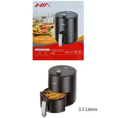 NIA - Freidora Sin Aceite Olla Air Fryer 2.5 L Cero Grasas Comida Saludable