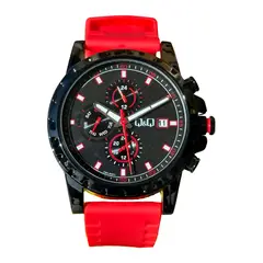 Q&Q - Reloj de moda para hombre Rojo - Caja