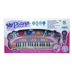 GENERICO - Piano Organeta Niña Con Micrófono Luces y Melodias