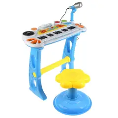 GENERICO - Piano Organeta Karaoke Con Silla Microfono niño y niña