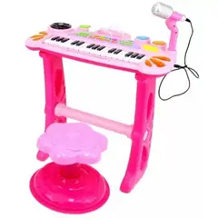 GENERICO - Piano Organeta Karaoke Con Silla Microfono niño y niña