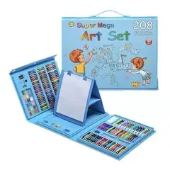 GENERICO - Set De Arte Creativo Plástico Por 208 Piezas Para Niños Azul