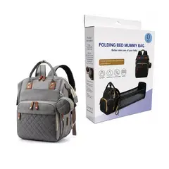 LANZURY IMPORTACIONES - Pañalera Multifuncional Para Bebés Cuna Impermeable - Gris-