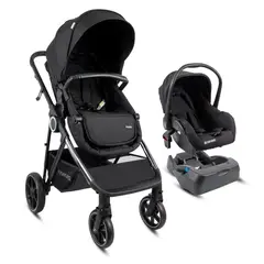 BEBESIT - Coche Bebé Travel System Cosmos Negro Coche Cuna