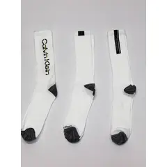 CALVIN KLEIN - Paquete De 3 Medias De Microfibra Con Logo Hombre Blanco