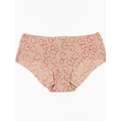 CALVIN KLEIN - Pantie Beige Estampada Tipo Hipster Invisible