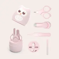 GENERICO - Kit De Corta Uñas Para Bebes Diseño Búho Rosado