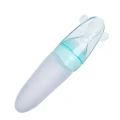 GENERICO - Biberón Con Cuchara Dosificadora 120ml para bebes - Azul