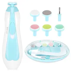JAYSTORE - Lima Eléctrica Para Bebés Pulidor Uñas Cortaúña 6en1 Luz LED
