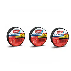 TESA - Cinta Aislante Negra 18mm x 5mt x 3und