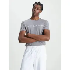 CALVIN KLEIN - Camiseta Con Logo Hombre Gris