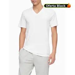CALVIN KLEIN - Paquete De 3 Camisetas Blancas Slim Con Cuello V