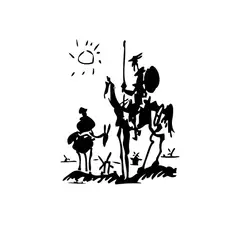 ADAZIO - Vinilo Decorativo Don Quijote S - 64cm x 78cm (ancho x alto)