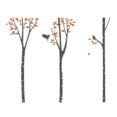 ADAZIO - Vinilo Decorativo Floral Abedules XL - 180cm x 147cm (ancho x alto)