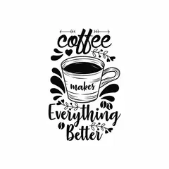 ADAZIO - Vinilo de Texto para Cocinas Coffee S - 48cm x 75cm (ancho x alto)